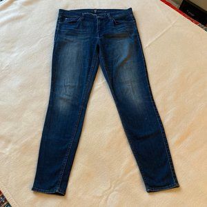 7 For All Mankind skinny jeans medium dark wash